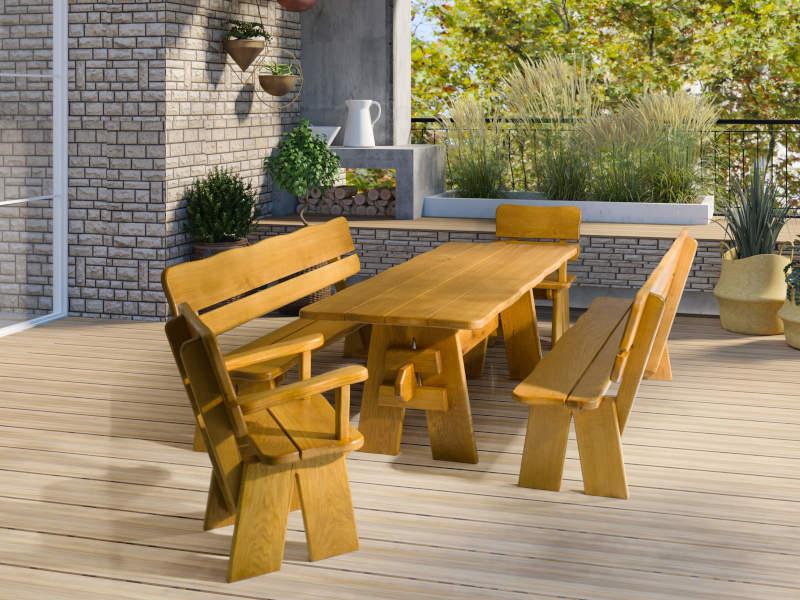 Rustikale Gartenmöbel aus Polen. Aus Holz Kaufen vom Hersteller Aresso